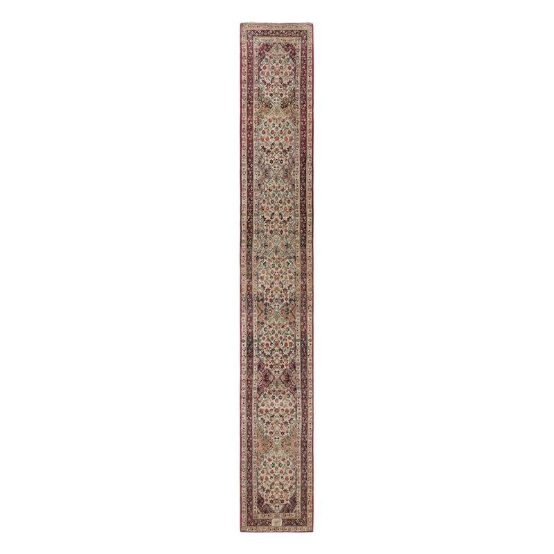 Antique One-of-a-Kind 3'1X18'2 Hand Knotted Area Rug