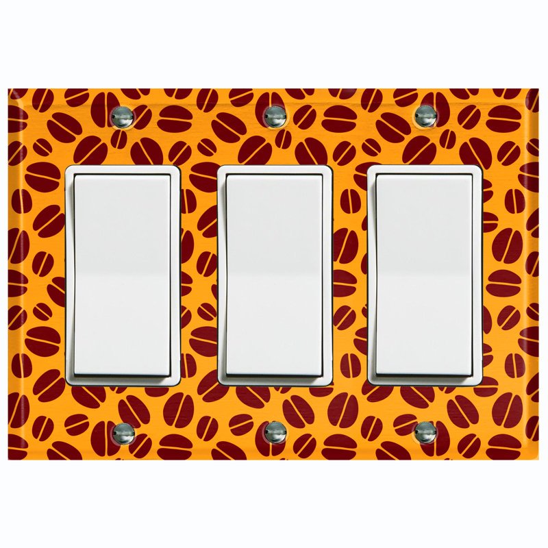 Patterned 3 - Gang Rocker Standard Wall Plate