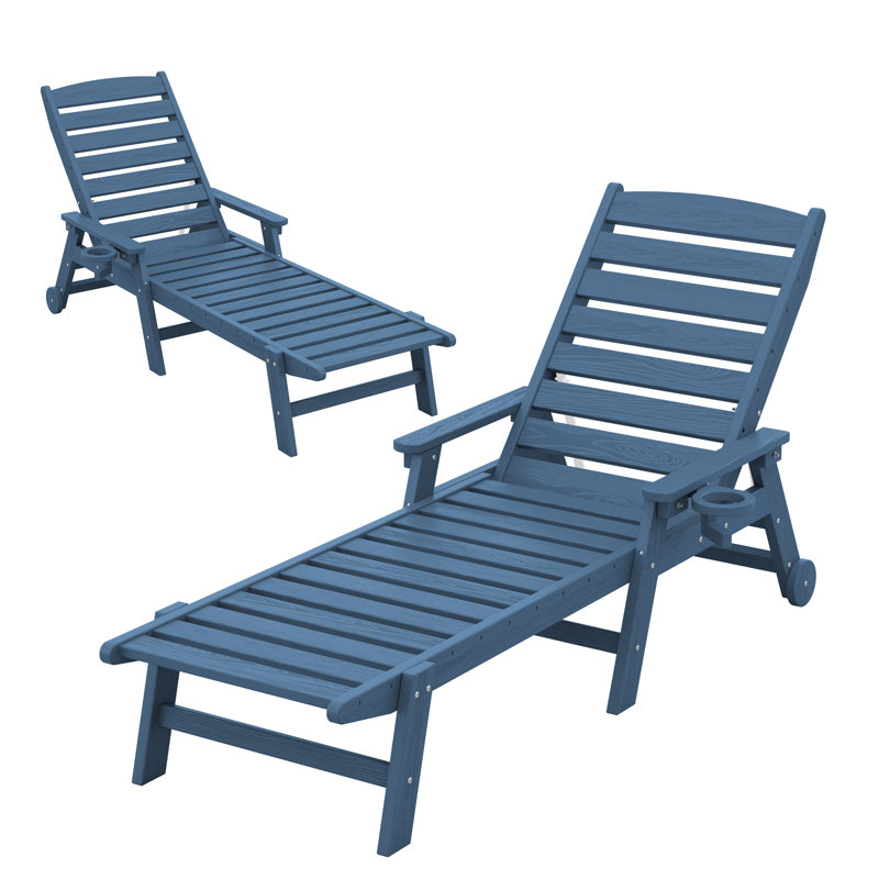 Chaise longue d'extérieur Swann, Marine