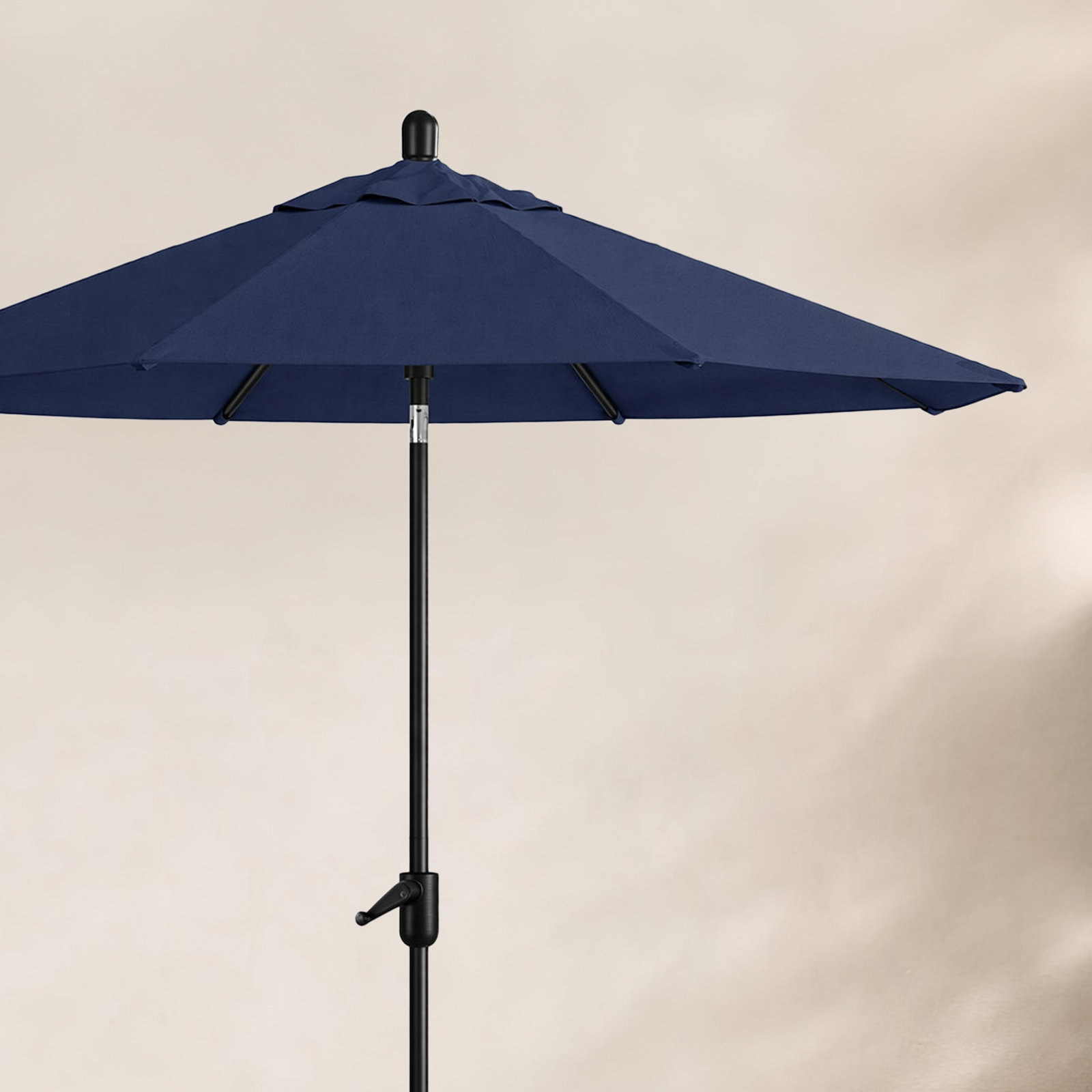 Natalie 8.7' Sunbrella® Market Umbrella, Black Sapphire, Navy Sunbrella®