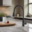 Single Level Stainless Steel Kitchen Sink Faucets with Pull Down Sprayer