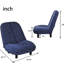Fauteuil inclinable bleu marine - 14 réglable, haute densité, rembourrage en éponge, base, confortable