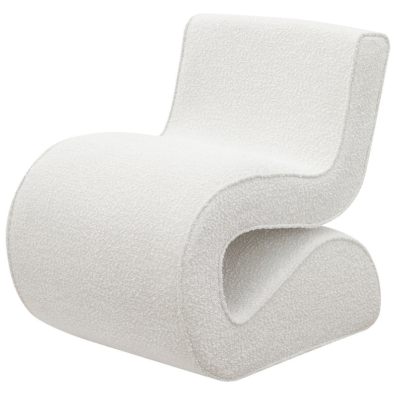Chaise courbée Austin, Crème