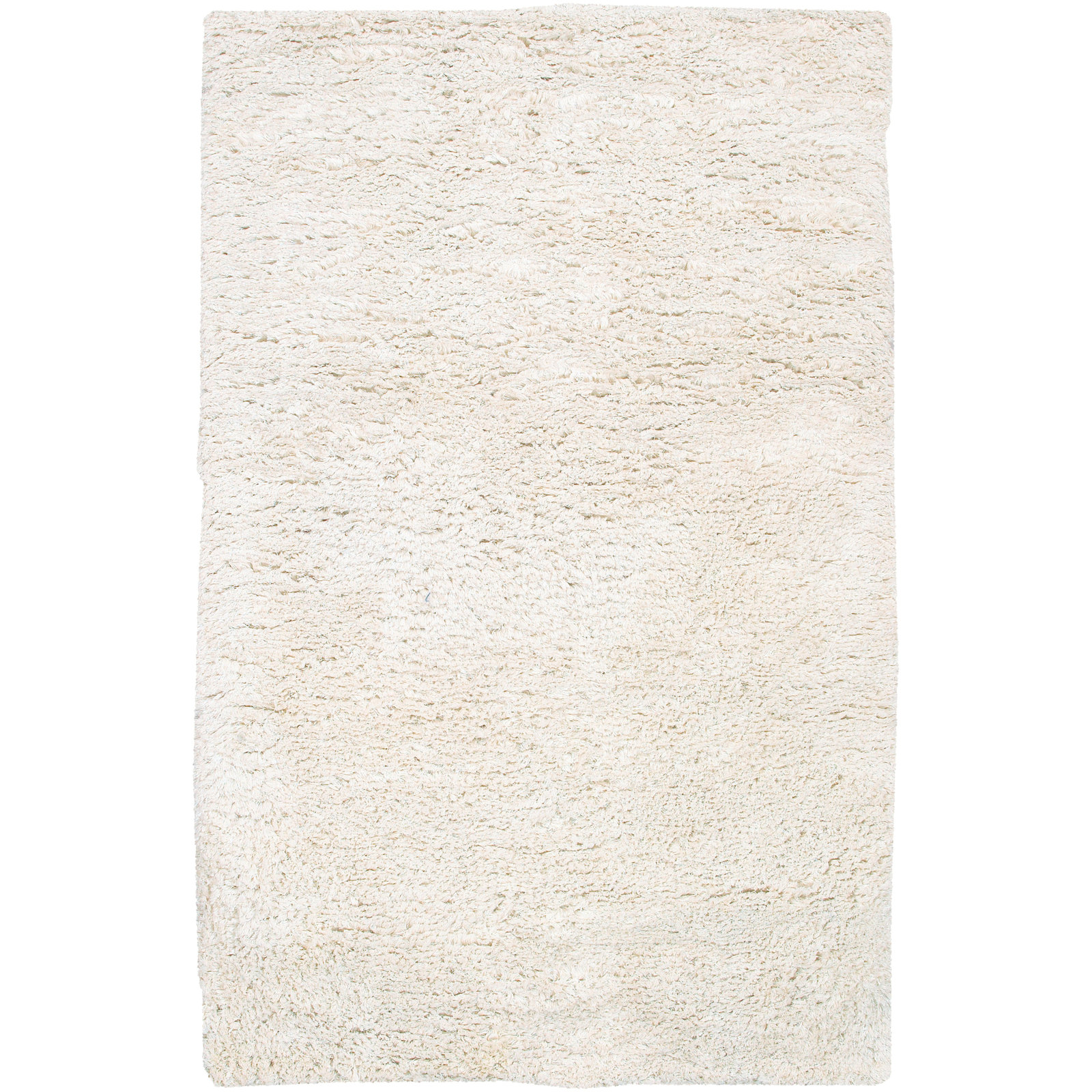 Zia Handmade Cream Rug, Rectangle 3'6" x 5'6"