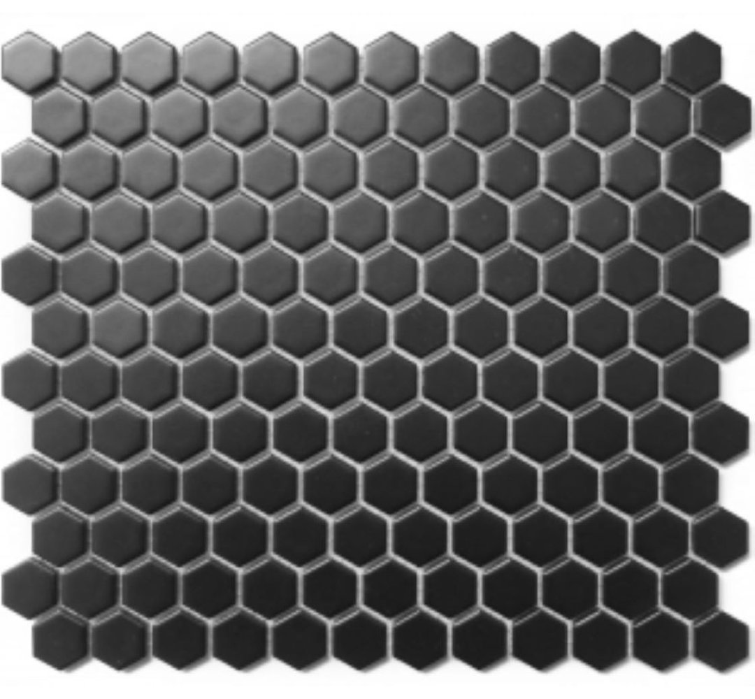Cascade 1" x 1" Porcelain Honeycomb Mosaic Wall & Floor Tile (Set of 5) Splash Tile