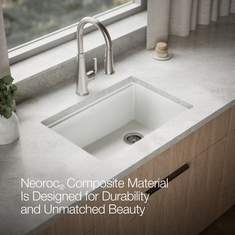 Billings Undermount Single-Bowl Workstation Kitchen Sink, White
