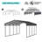 Metal Carport with Enhanced Base and Galvanized Steel Roof, Heavy Duty Outdoor Garage Car Shelter for Car, Boats and Truck-112677068