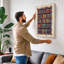 Bookshelf in Colour Modern - Wrapped Canvas-1741670908-1741670906