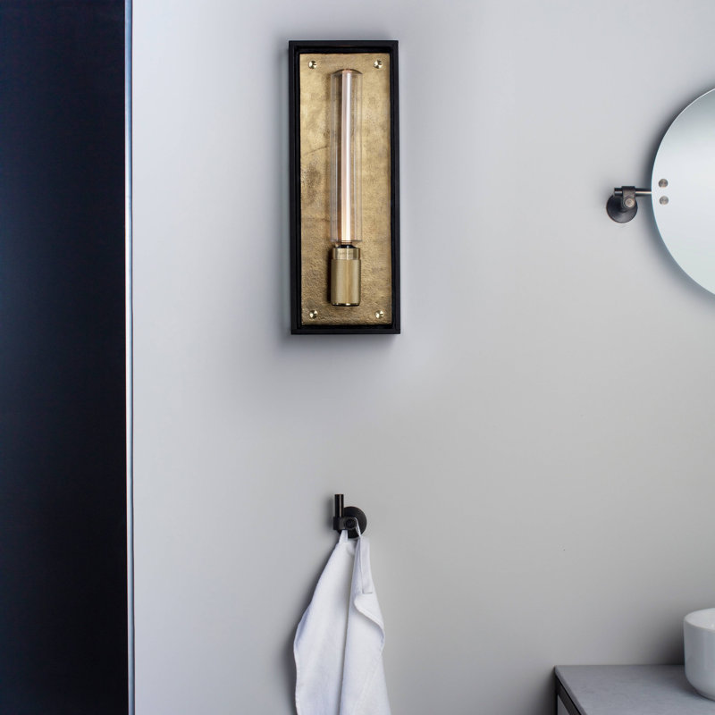 Outdoor Sconce, Black/Gun Metal