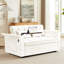 Canapé-lit 55,5 po 3-en-1 pliable, canapé double en velours moderne, canapé-lit à dossier réglable, sac de rangement et oreiller, bureau d'ordinateur portable caché avec port USB, convient au salon, à la chambre à coucher-575470118