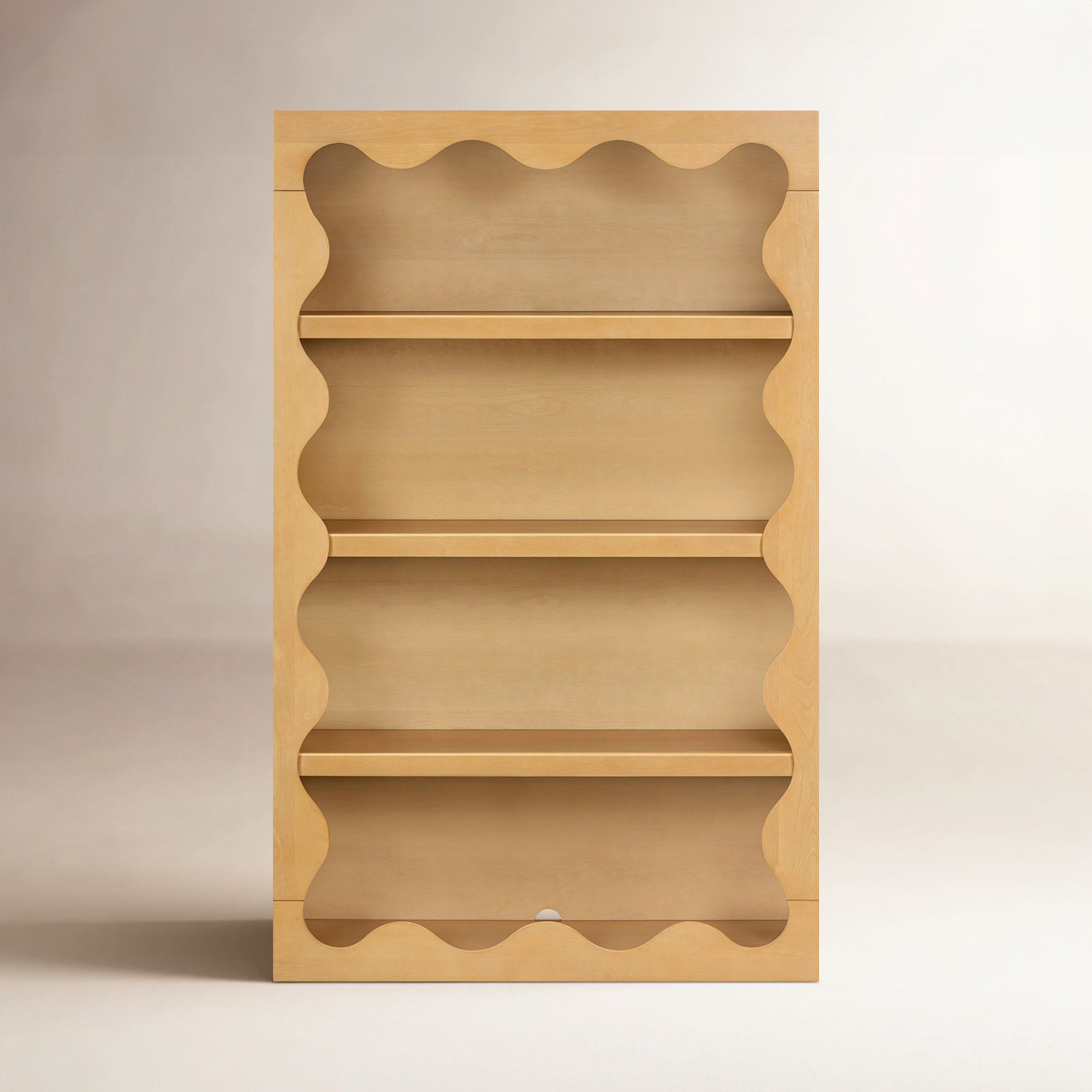 Lido Wave Bookcase, Honey