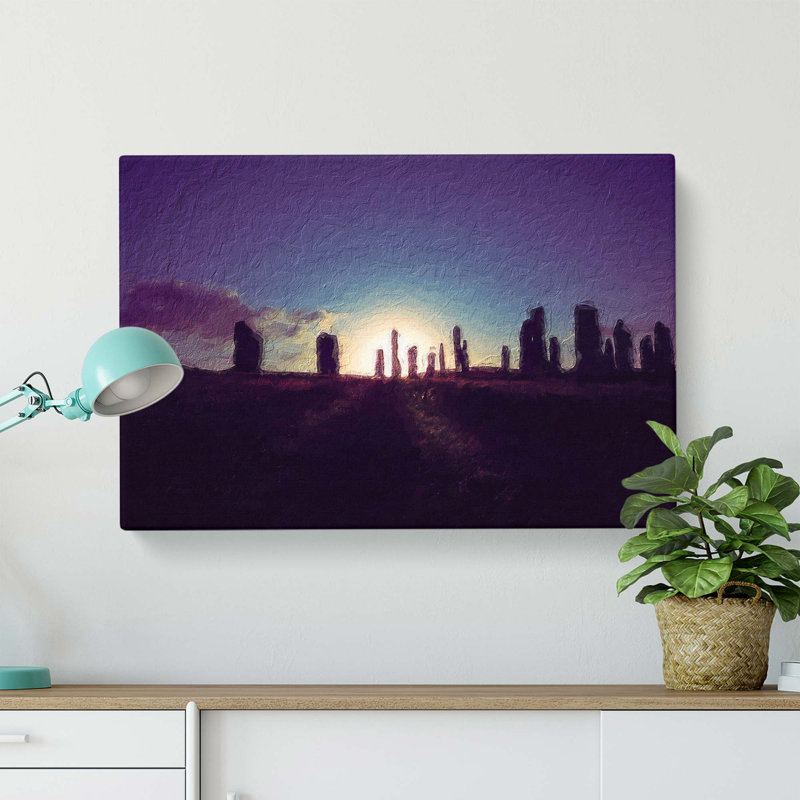 Standing Stones in the Isle of Lewis - Wrapped Canvas, 35.6 cm H x 50.8 cm W