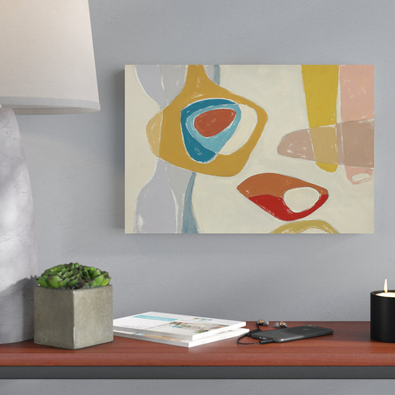«Tidelands Abstract III» par Rob Delamater - peinture sur toile tendue, H 12 po x l 18 po