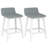 Upholstered Barstools w/ Low Back Footrest & Wood Legs for Kitchen Island-681015198-681015199-681015196