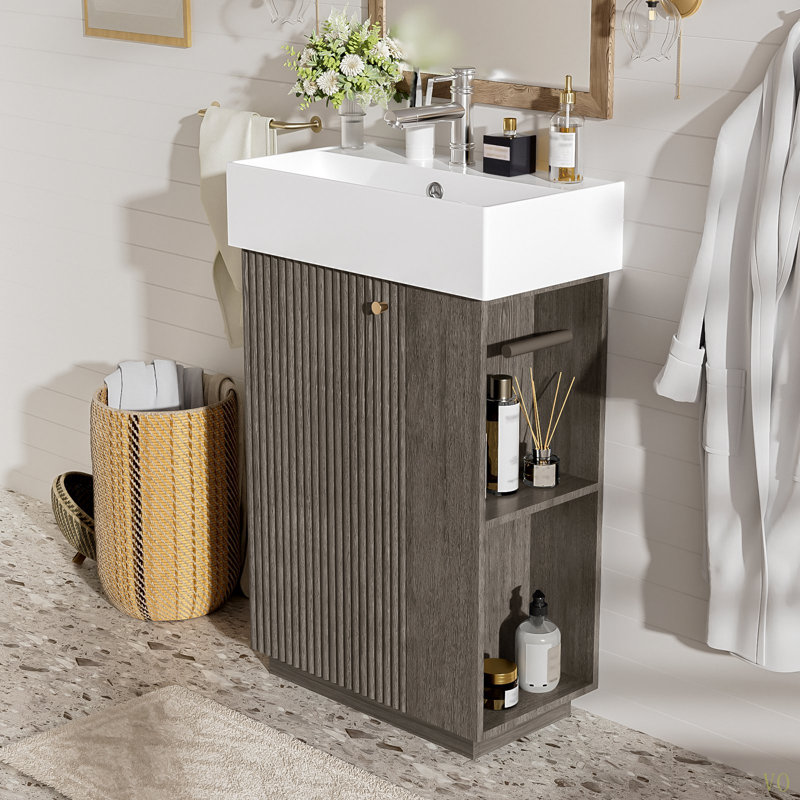 Meuble-lavabo 21,6 po avec lavabo en céramique