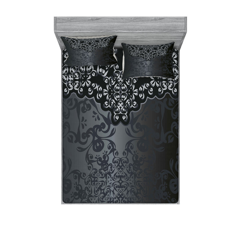 Drap-housse et coussin décoratif Ambesonne, Ensemble de draps-housses pour grand lit + 4 taies