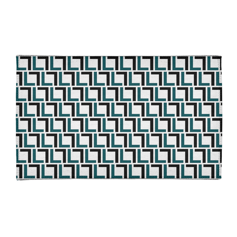 Geometric Indoor Rug, Rectangle 5' x 7'