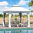 10'X10' Outdoor Gazebo For Patio, Heavy Duty Party Tent With Double Roofs, Outdoor Canopy With Curtains And Nettings For Deck, Lawn And Backyard-115318495