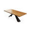 Bureau rectangulaire en bois massif brun + noir-107197791