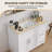 42'' W X 22'' D Engineered Stone Carrara White Vanity Top Single Sink Center Drain Bathroom Countertop Rectangular Undermount Ceramic Sink with Single Pre-drilled Faucet Hole & 4 In. H Backsplash