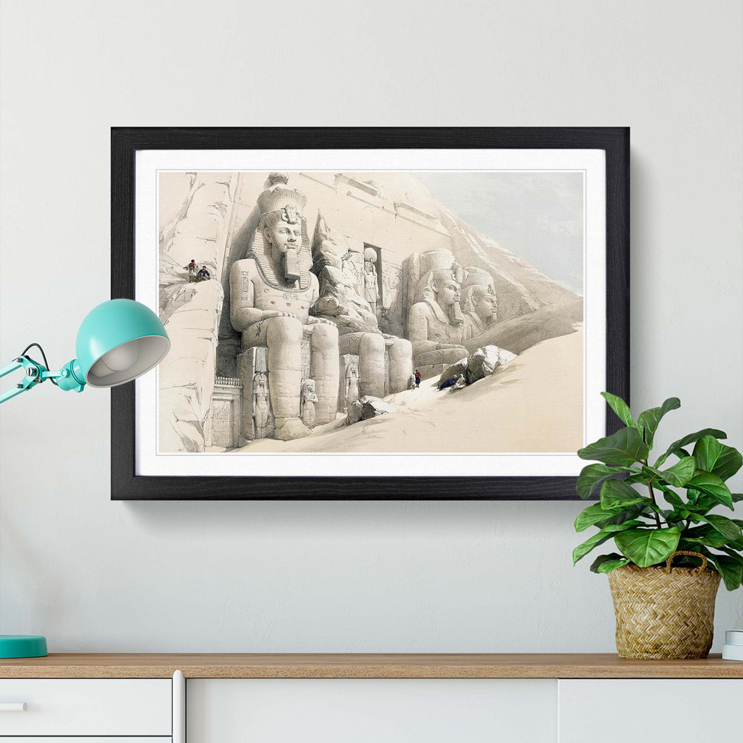 The Great Temple of Aboosimble Nubia by David Roberts - Picture Frame Painting Print
