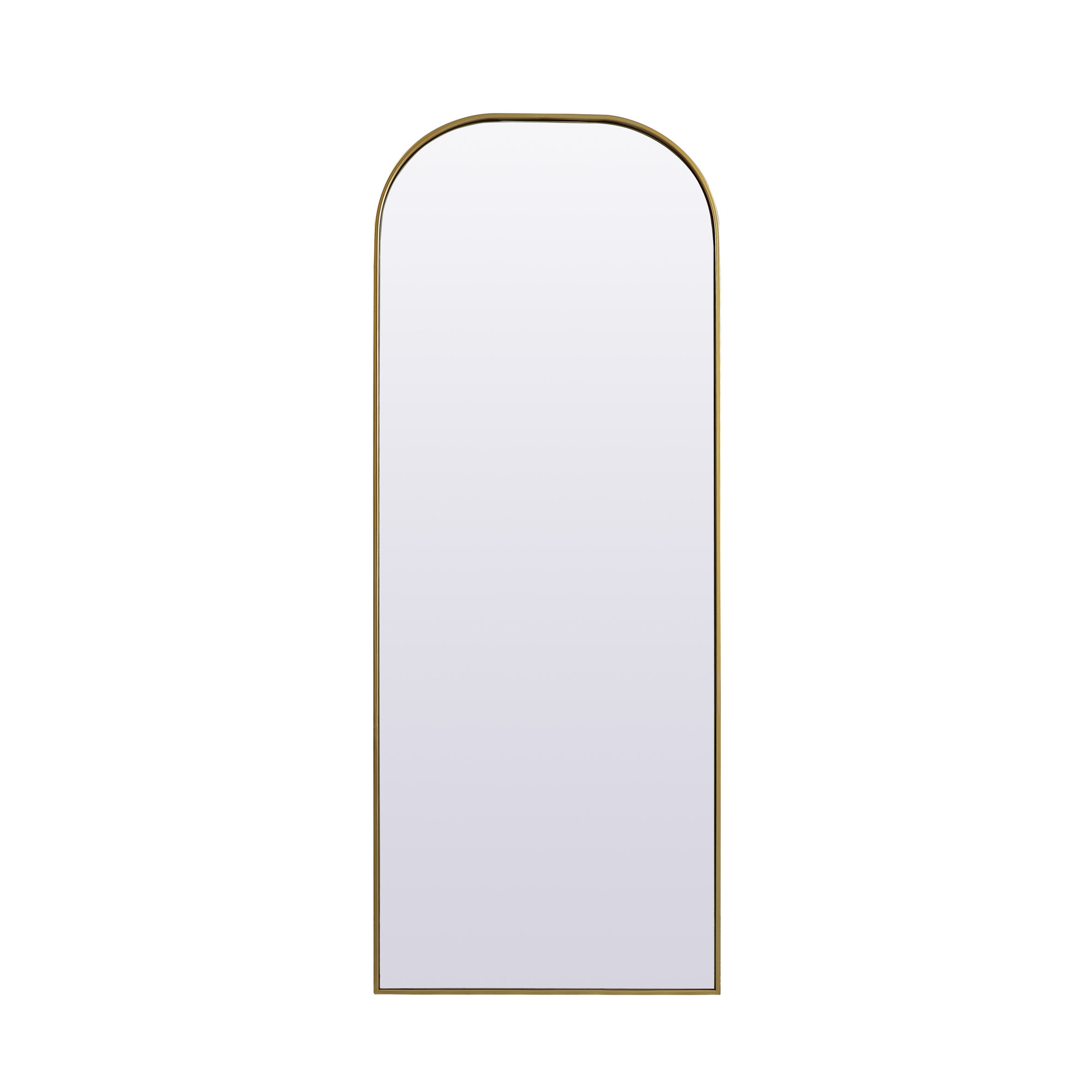 Sabine Metal Wide Arch Wall Mirror, 74" x 28", Brass