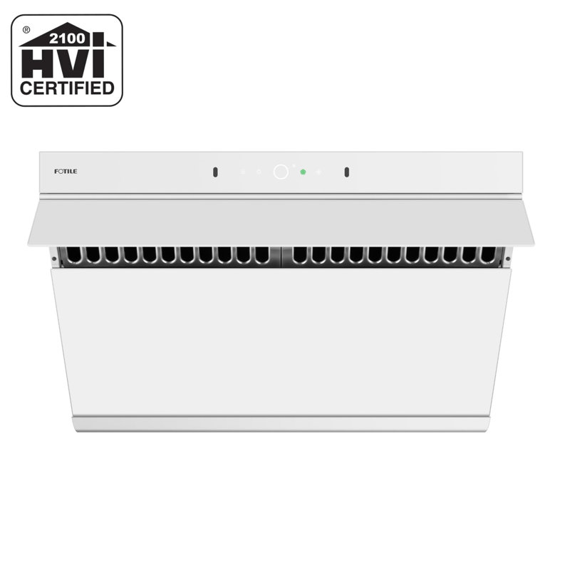 Hotte de cuisine à conduit de 76 cm (30 pouces) et 1100 pi³/min (1100 pi³/min) à installer sous une armoire ou au mur, avec mode Turbo pour sauté, élimination puissante des fumées et des graisses, deux moteurs CC silencieux, conception facile à nettoyer, éclairage DEL ultra-lumineux, blanche