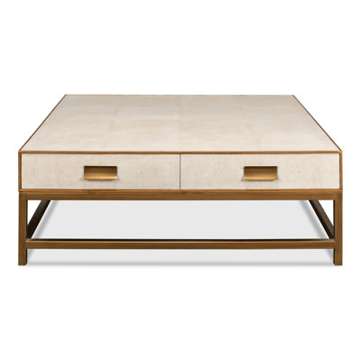 Shagreen Gideon 4 Legs Coffee Table with Storage by Sarreid Ltd