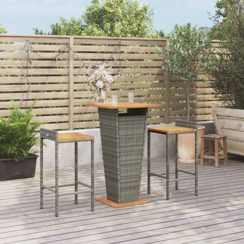 Layli 40 cm Bar Set Bar Cabinet, Grey