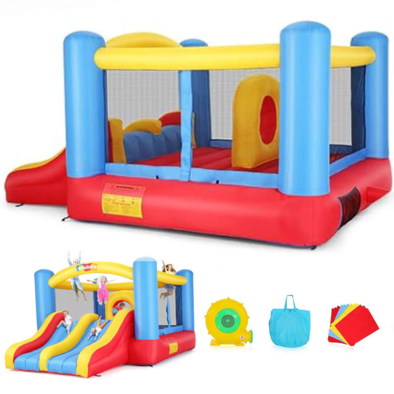 Jeu gonflable avec double glissoire