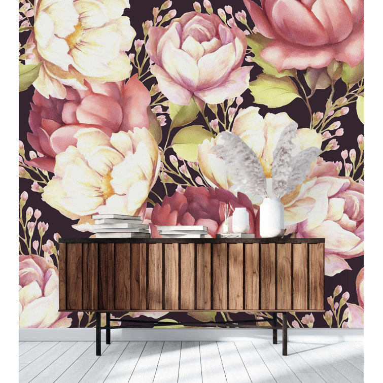 Red Barrel Studio® Peel & Stick Floral Wall Mural | Wayfair