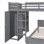 Lit mezzanine avec lit autonome, tablettes, bureau et garde-robe-267205006-267205007