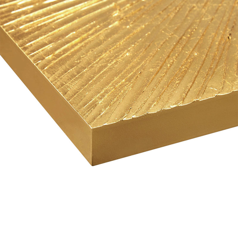 Hand Painted Dimensional Resin Wall Art, Gold