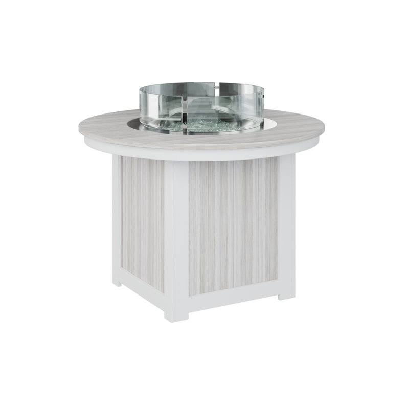 Foyer de table rond Berlin Gardens Donoma, 24.5" H x 44" W x 44" D, Coquillage