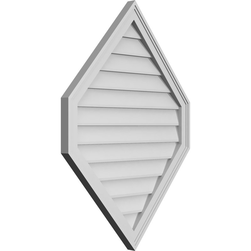 Ventilé vertical à pignon vertical 13/12 po, H 1,5 po x l 28 po x L 38 po