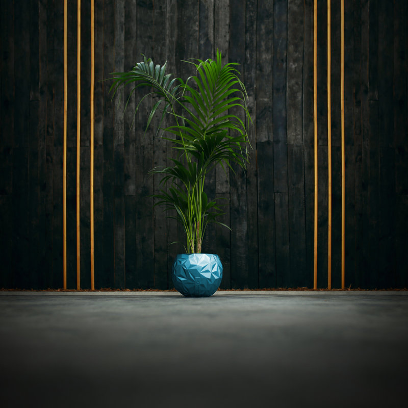 Handmade Pot Planter, Blue Metallic