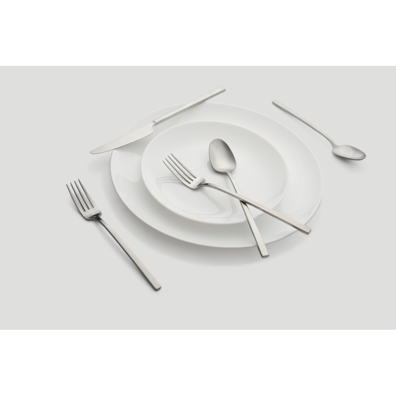 Ensemble de couverts 20 pièces Loretta, Satin argenté
