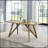 Darla 70-Inch Rectangular Walnut Oak Dining Table with Geometric Cross Base, Perfect for Modern and Stylish Dining Rooms