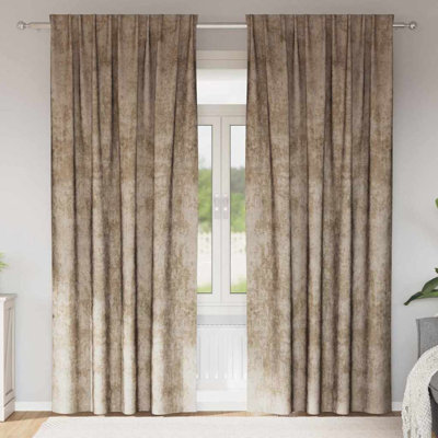 Curtain With Curtains 2 Pcs Velvet