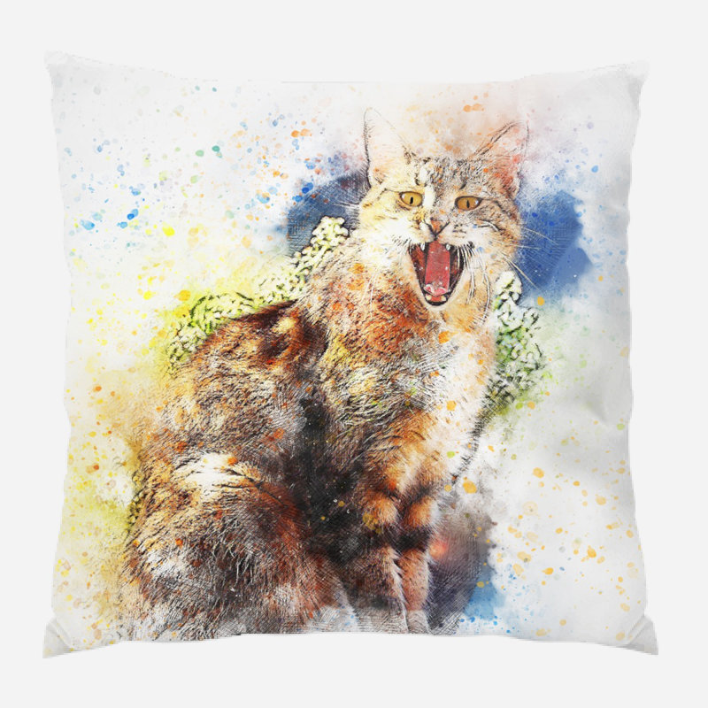 Housse et insert de coussin carré Duchene, Microsuède, Intérieur