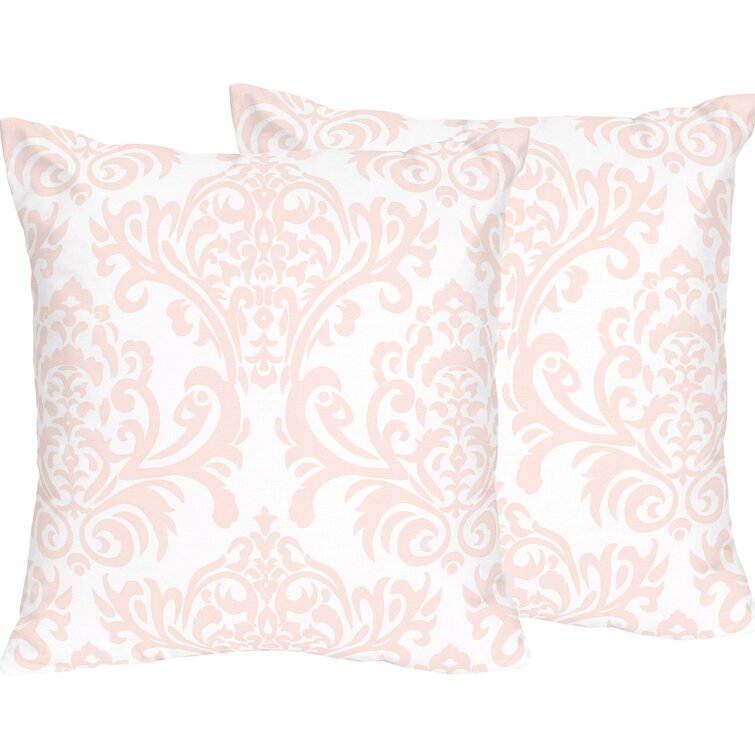 Set of 2 Rose Decorative Accent Kids' Throw Pillows Blush Pink - Sweet Jojo  Designs