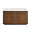 Meuble-lavabo à double cuve 60 po en noyer naturel Sefton-1210268648