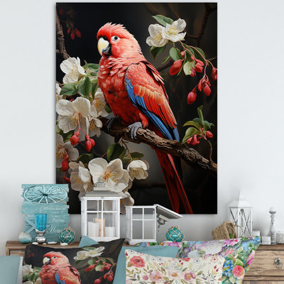 " Red Parrots Lively Radiance "