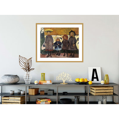 «Four Girls in Œsgördstrand» par Edvard Munch, impression giclée encadrée