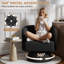 Fauteuil d'appoint pivotant en tonneau avec base pivotante à 360 ° Teddy Teddy, chaise longue moderne pour le salon ou la chambre à coucher-1103809875-1128290178