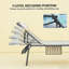 Chaise pliante 2 pièces, chaise inclinable portable