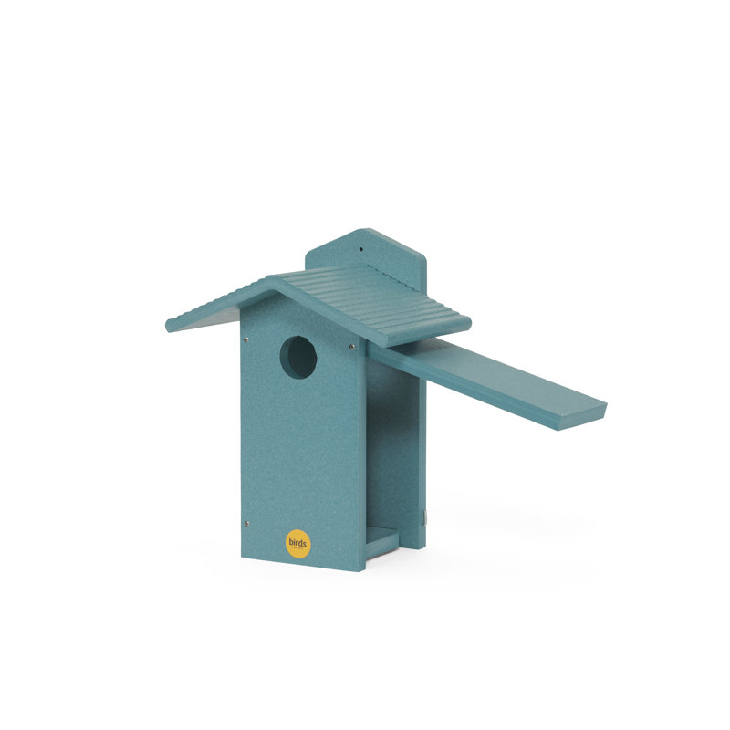 Lake Blue Recycled Poly-Lumber Hanging Bluebird House