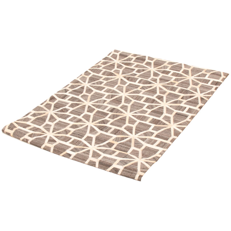 Cowhide Geometric Indoor Rug