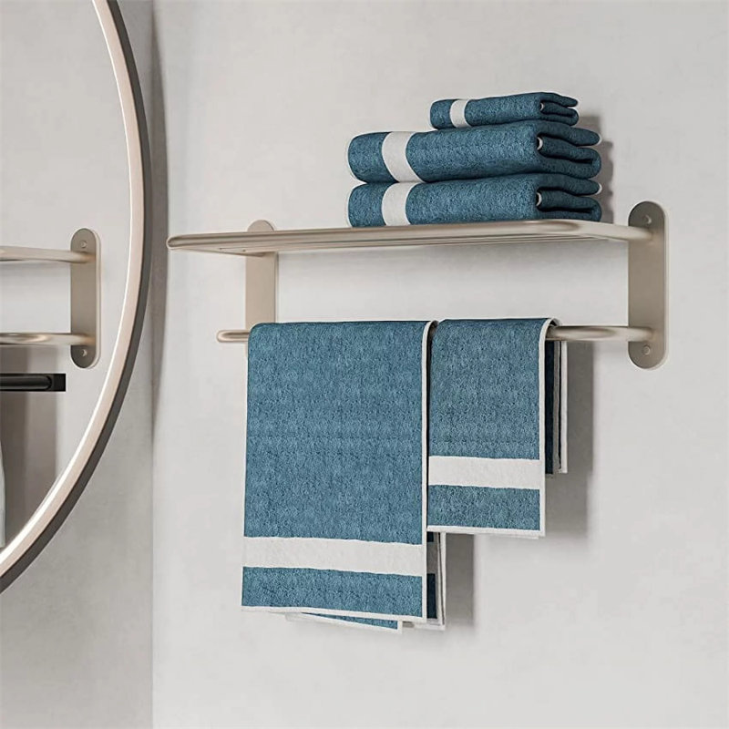 2 Wall Towel Rack, Brushed Nickel