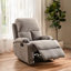 Fauteuil inclinable manuel en tissu avec porte-gobelet et siège en mousse à mémoire de forme, 32 po, finition grise